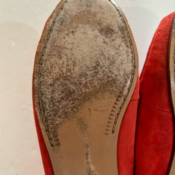COACH KIMMIE Tomato Red Suede LOAFER SHOES 9.5M - Picture 5 of 14